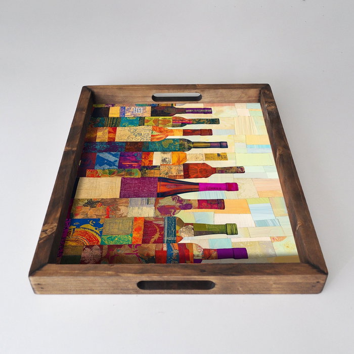 Aberto Design Bandeja REF026, Madera Maciza, 48 x 38 x 4 cm